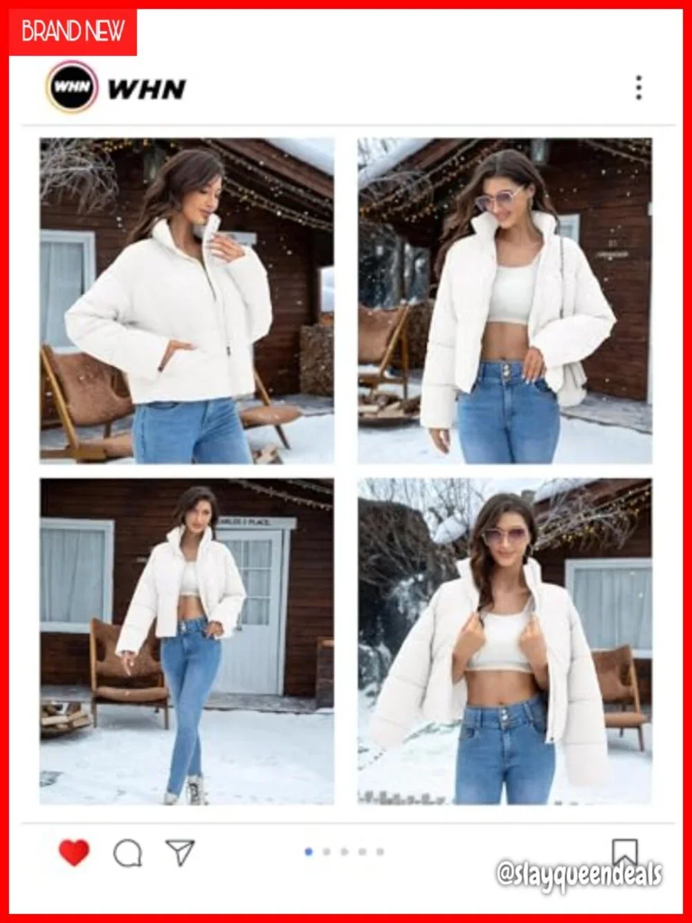 Cropped Quilted Puffer Jacket with Pockets Winter Warm Outerwear Coat